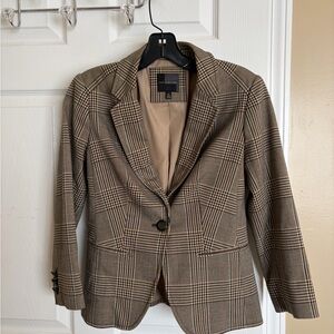 The Limited Brown Plaid Blazer